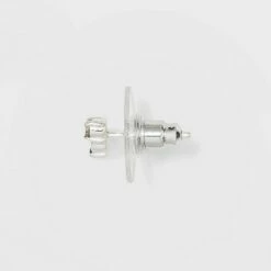 Brand new 👍 Sterling Silver Cubic Zirconia Stud Cross Earring Set 4pc - A New Day™ Silver 🛒