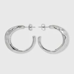 Best Sale ❤️ Shiny Flat 🔨 Hammered Hoop Earrings - A New Day™ Gold ⭐ -A New Day Sales 2022 unnamed file 1028