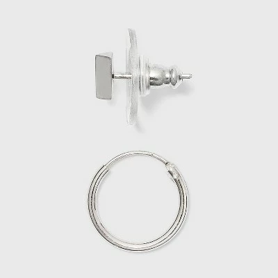 Best deal โจ Sterling Silver Glass and Cubic Zirconia Bar Quint Stud Earring Set 5pc - A New Day™ Silver ๐ 3 Best deal โจ Sterling Silver Glass and Cubic Zirconia Bar Quint Stud Earring Set 5pc - A New Day™ Silver ๐