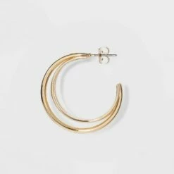 Best reviews of ๐ Metal Double Hoop Earrings - A New Day™ Gold ๐
