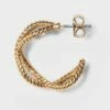 Buy 🎁 Criss Cross Textured Small Hoop Earrings - A New Day™ Gold 💯 -A New Day Sales 2022 unnamed file 1114