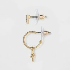 Wholesale ๐ Cubic Zirconia Stud Earring Set 3pc - A New Day™ Gold โจ