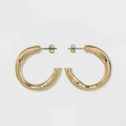 Promo 🤩 Wavy Hoop Earrings - A New Day™ Gold ✨ -A New Day Sales 2022 unnamed file 1152