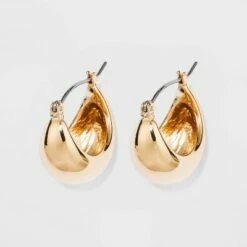 Coupon 🔔 Zinc Hoop Earrings - A New Day™ Gold 👍 -A New Day Sales 2022 unnamed file 1171