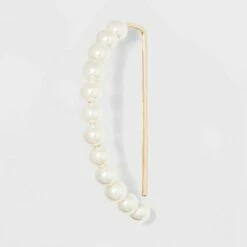 Best Sale 🎁 Pearl Drop Hoop Earrings - A New Day™ Gold 👏
