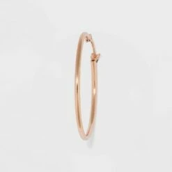 Outlet ✨ Two-Tone Sterling Silver Hoop Fine Jewelry Earring Set 2pc - A New Day™ Silver/Rose Gold 🛒