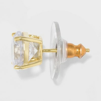 Best Sale β¨ Gold Over Sterling Silver Princess and Round Cubic Zirconia Stud Earring Set 2pc - A New Day™ Gold/Clear π 3 Best Sale β¨ Gold Over Sterling Silver Princess and Round Cubic Zirconia Stud Earring Set 2pc - A New Day™ Gold/Clear π