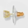 Cheap 💯 Gold Over Sterling Silver Round Cubic Zirconia Stud Fine Jewelry Earrings - A New Day™ Gold/Clear 😍