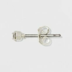 Outlet ✨ Pair of Star, Moon, and Cubic Zirconia Button Stud Earring Set 3pc - A New Day™ Silver 🌟