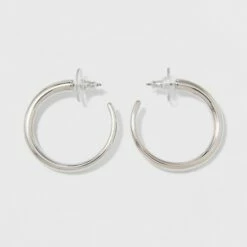 Top 10 🌟 Hoop Earrings - A New Day™ Silver 🌟 -A New Day Sales 2022 unnamed file 1270