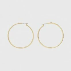 Best Pirce 🛒 Hoop with Pave Stones Earrings - A New Day Gold ✔️