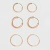 Best deal 🥰 Endless Hoop Rose Gold Over Sterling Silver Small Three Earring Set 3pc- A New Day™ Rose Gold ❤️ -A New Day Sales 2022 unnamed file 1332