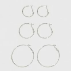 Deals 😍 Hoop Earring Set 3ct - A New Day™ Gold 💯 -A New Day Sales 2022 unnamed file 1357