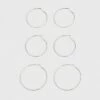 Budget 🌟 Hoop Earring Set 3ct - A New Day™ Silver 🤩