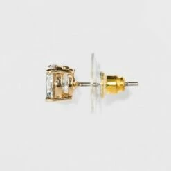 Discount 🤩 Women's Fashion Trio Crystal Round Stud Earring Set 3pc - A New Day™ Silver/Gold 🌟