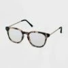 Hot Sale 🔥 Women's Tortoise Shell Square Blue Light Filtering Reading Glasses - A New Day™ Tan 🥰