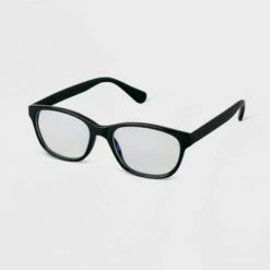 Promo 🎉 Women's Square Blue Light Filtering Reading Glasses - A New Day™ Black ⌛