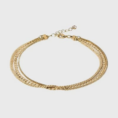 Deals ๐ 3 Row Multi Chains Anklet - A New Day™ Gold ๐ 3 Deals ๐ 3 Row Multi Chains Anklet - A New Day™ Gold ๐