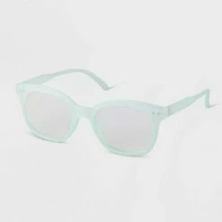 Top 10 ✔️ Women's Square Blue Light Filtering Reading Glasses - A New Day™ Light Mint Green ✔️