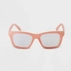 Top 10 💯 Women's Angular Square Blue Light Filtering Glasses - A New Day™ Peach Orange 🛒 -A New Day Sales 2022 unnamed file 1511