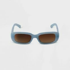 Deals 👏 Women's Narrow Rectangle 👓 Sunglasses - A New Day™ Blue 🧨 -A New Day Sales 2022 unnamed file 1562
