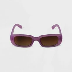 Deals 👏 Women's Narrow Rectangle 👓 Sunglasses - A New Day™ Blue 🧨 -A New Day Sales 2022 unnamed file 1563