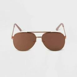 Coupon 💯 Women's Mirrored Aviator 👓 Sunglasses - A New Day™ Rose Gold ✨ -A New Day Sales 2022 unnamed file 1572