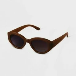 Best reviews of ⌛ Women's Plastic Oval 👓 Sunglasses - A New Day™ Brown 😉