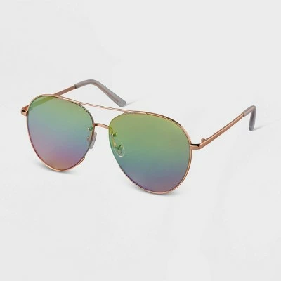 Brand new ๐ Women's Mirrored Aviator ๐ Sunglasses - A New Day™ Rose Gold ๐งจ 3 Brand new ๐ Women's Mirrored Aviator ๐ Sunglasses - A New Day™ Rose Gold ๐งจ