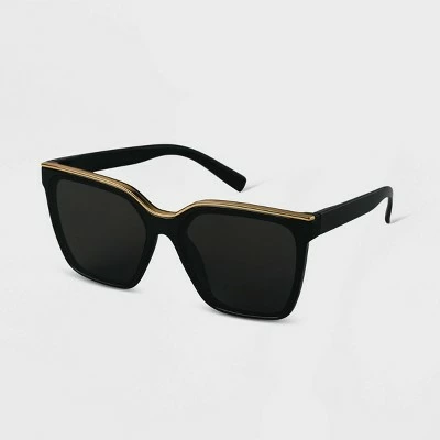 Outlet ๐ Women's Plastic Square ๐ Sunglasses - A New Day™ Black ๐งจ 3 Outlet ๐ Women's Plastic Square ๐ Sunglasses - A New Day™ Black ๐งจ