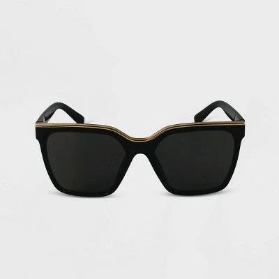Outlet ๐ Women's Plastic Square ๐ Sunglasses - A New Day™ Black ๐งจ 4 Outlet ๐ Women's Plastic Square ๐ Sunglasses - A New Day™ Black ๐งจ - Image 2