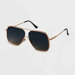 Discount 🥰 Women's Metal Aviator 👓 Sunglasses - A New Day™ Gold 🔥
