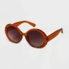 Best Pirce 🧨 Women's Oversized Round 👓 Sunglasses - A New Day™ Amber 🥰