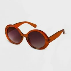 Best Pirce 🧨 Women's Oversized Round 👓 Sunglasses - A New Day™ Amber 🥰