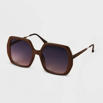 Outlet ๐ Women's Oversized Square ๐ Sunglasses - A New Dayโข Brown ๐ 3 Outlet ๐ Women's Oversized Square ๐ Sunglasses - A New Dayโข Brown ๐