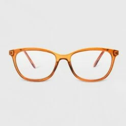 Hot Sale 😍 Women's Blue Light Filtering Butterfly Glasses - A New Day™ Peach Orange ⌛ -A New Day Sales 2022 unnamed file 1658