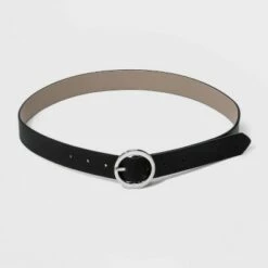 Flash Sale ❤️ Women's Oval Tapered Center Bar Reversible Belt - A New Day™ Black/Gray 😍 -A New Day Sales 2022 unnamed file 167