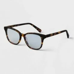Hot Sale 🌟 Women's Tortoise Print Square Blue Light Filtering Acetate Glasses - A New Day™ Brown 🛒