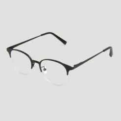 Discount 👍 Women's Matte Browline Blue Light Filtering Glasses - A New Day™ Black 🛒