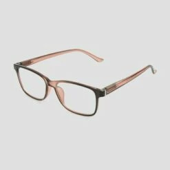 Best Pirce 🧨 Women's Crystal Rectangle Blue Light Filtering Glasses - A New Day™ Pink/Black ❤️