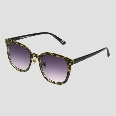 Outlet โจ Women's Matte Animal Print Square ๐ Sunglasses - A New Day™ Yellow/Black ๐ 3 Outlet โจ Women's Matte Animal Print Square ๐ Sunglasses - A New Day™ Yellow/Black ๐