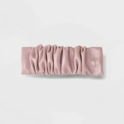 New ⭐ Rouched Faux Leather Barrette Hair Clip - A New Day™ Ivory 🎁 -A New Day Sales 2022 unnamed file 1863