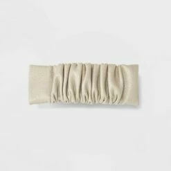 New ⭐ Rouched Faux Leather Barrette Hair Clip - A New Day™ Ivory 🎁 -A New Day Sales 2022 unnamed file 1864