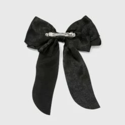 Outlet ⌛ Satin Bow with Tail Hair Barrette - A New Day™ Violet 🥰