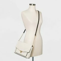 Cheap 🎉 Quilted Boxy Crossbody Bag - A New Day™ White 🔔