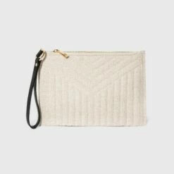 Coupon ⌛ Large Pouch Clutch - A New Day™ Natural ✨ -A New Day Sales 2022 unnamed file 1967