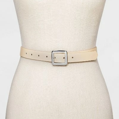 Promo ✨ Women's Chunky Center Bar Belt - A New Day™ Light Yellow 🛒 3 Promo ✨ Women's Chunky Center Bar Belt - A New Day™ Light Yellow 🛒