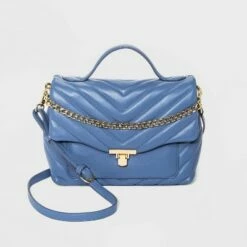 Hot Sale 🎁 Quilted Top Handle Satchel 👜 Handbag - A New Day™ Blue 🌟 -A New Day Sales 2022 unnamed file 2010