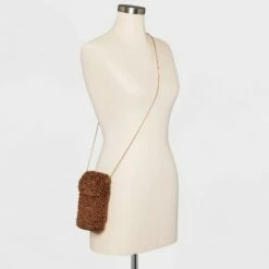 Best deal 🎁 Party Phone Crossbody Bag - A New Day™ Metallic Gray/crosshatch 🔥