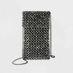 Best deal 🎁 Party Phone Crossbody Bag - A New Day™ Metallic Gray/crosshatch 🔥 -A New Day Sales 2022 unnamed file 2079